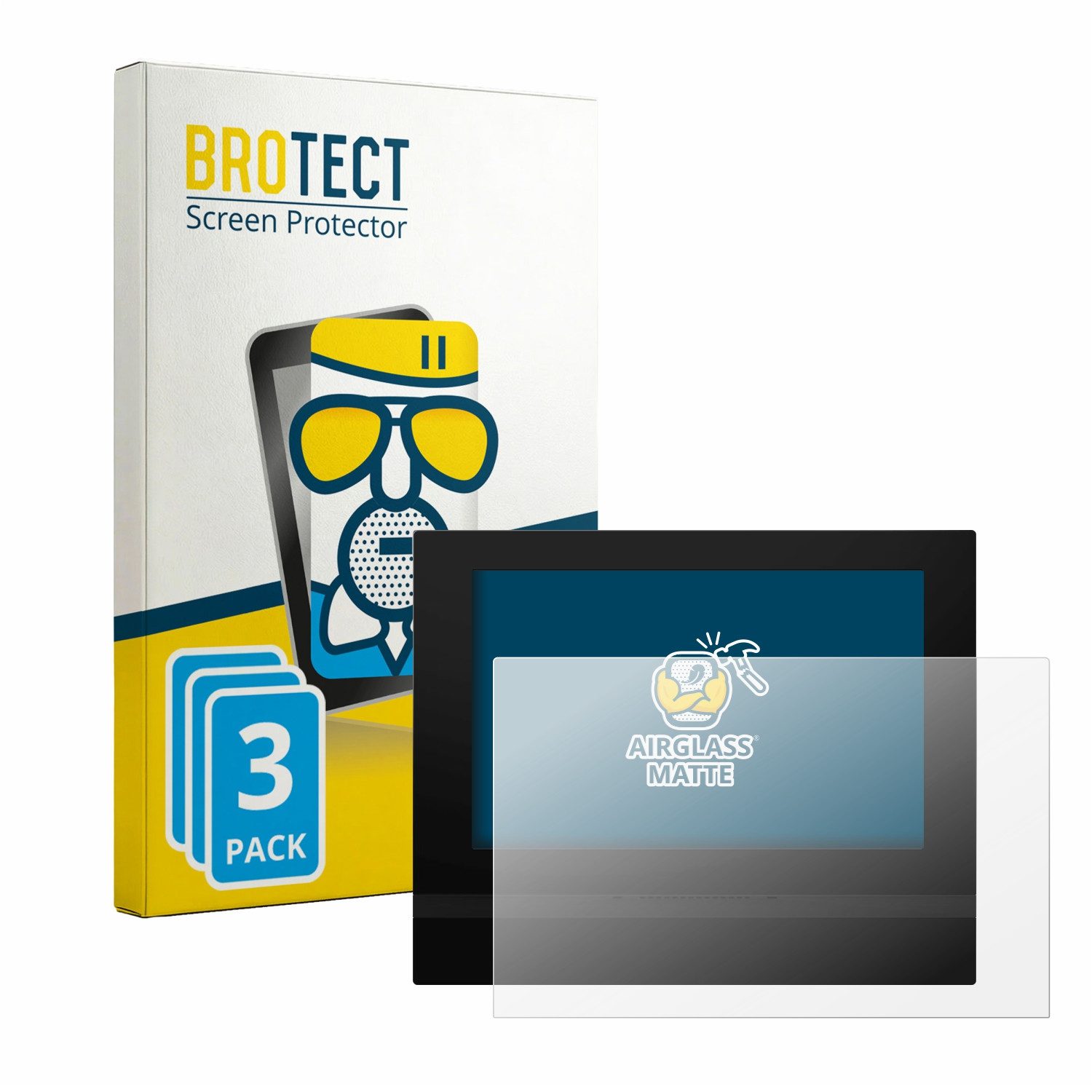 BROTECT Displayschutzglas Folie für 2N Indoor Talk, 3 Stück, Schutzfolie Glas Panzer Display Schutz matt