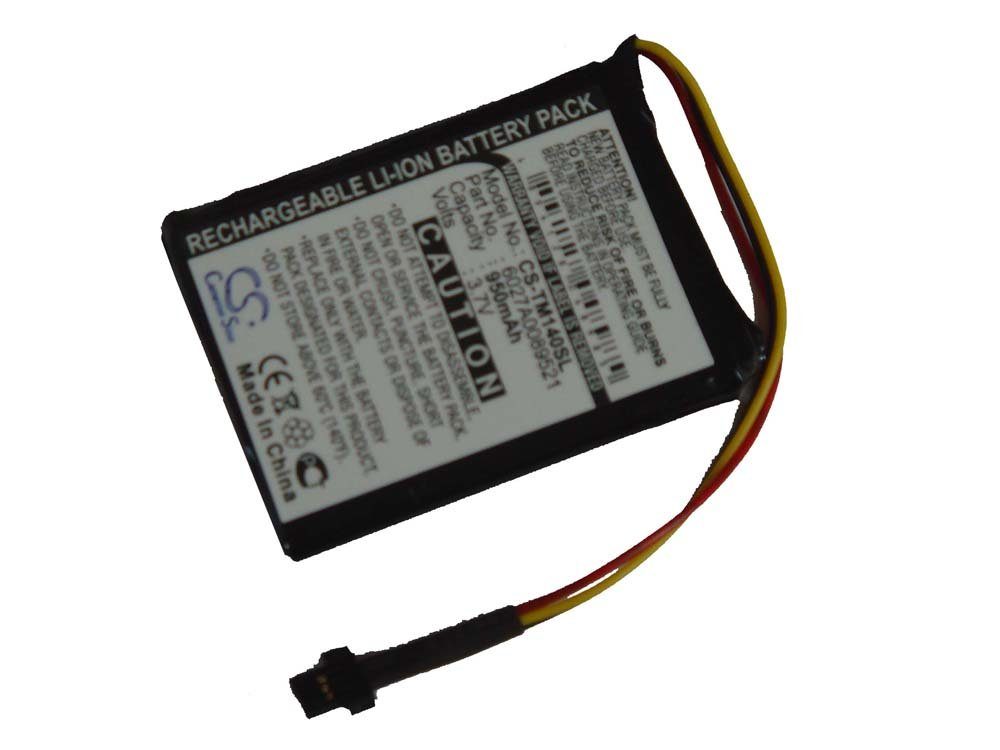 vhbw kompatibel mit TomTom One 140, 140S US, 140S, 4EK0.001.02, 1EK0.052.02 Akku Li-Ion 950 mAh (3,7 V)