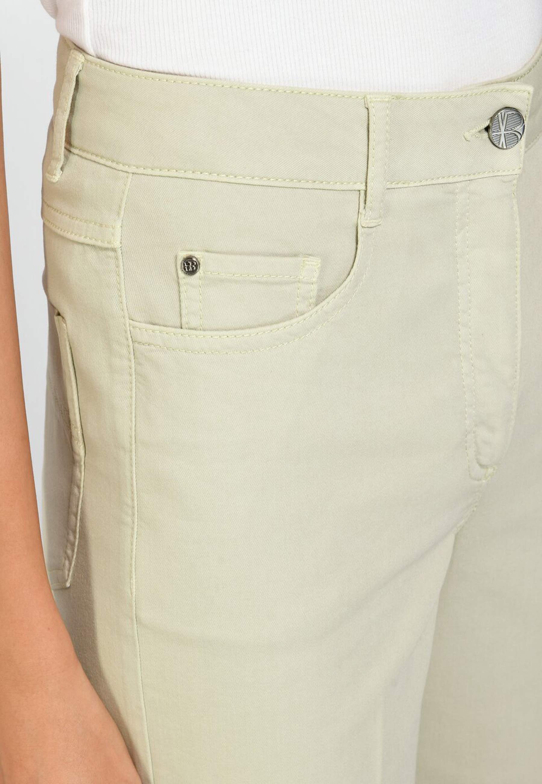 Basler 5-Pocket-Jeans Cotton mit Design DEEP GREEN LICHEN klassischem