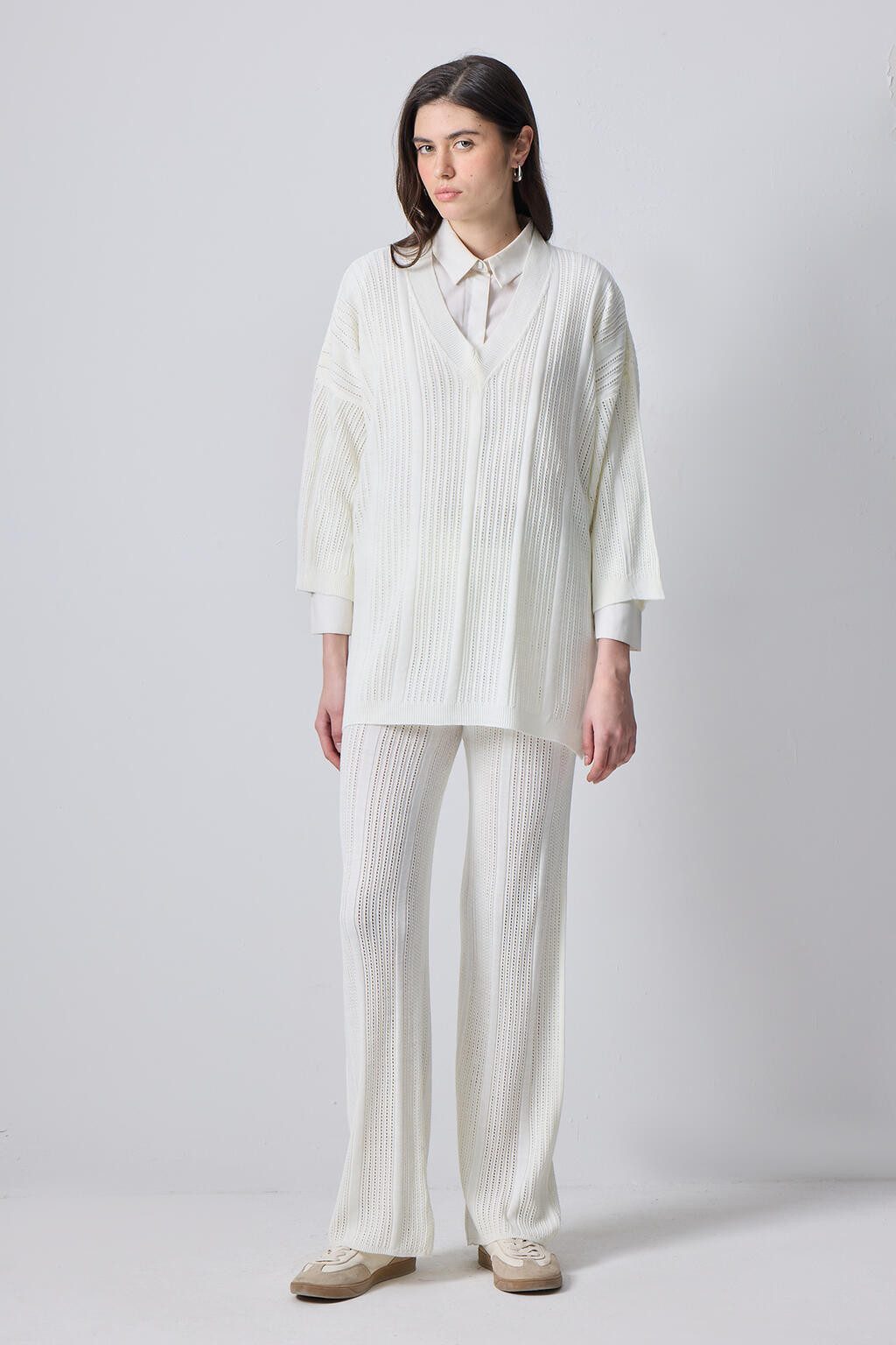 touche prive Fleeceweste STRICK-TUNIKA-HOSEN-SET