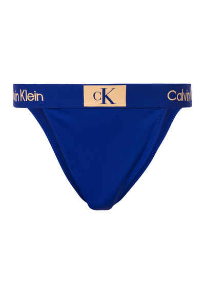 Calvin Klein Swimwear Bikini-Hose CHEEKY HIGH RISE BIKINI mit breitem Bund, Calvin Klein Logoschriftzug