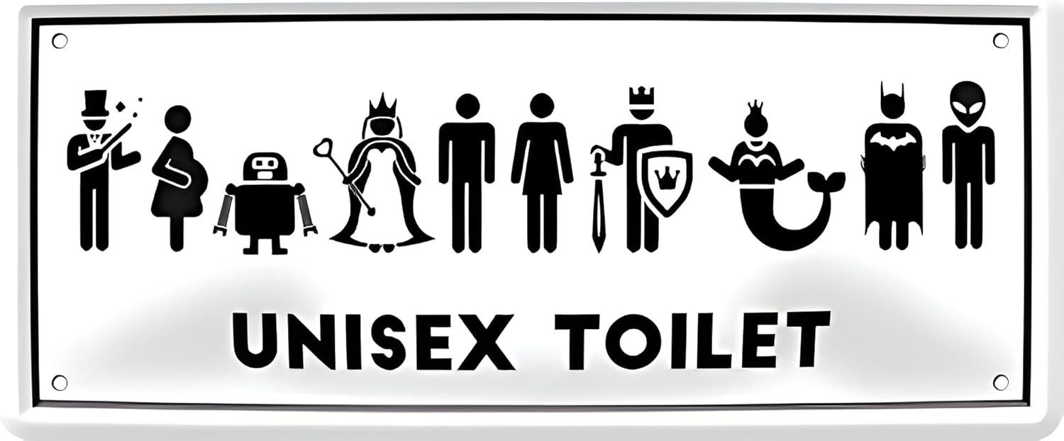 schilderkreis24 Metallschild Blechschild Unisex Toilet