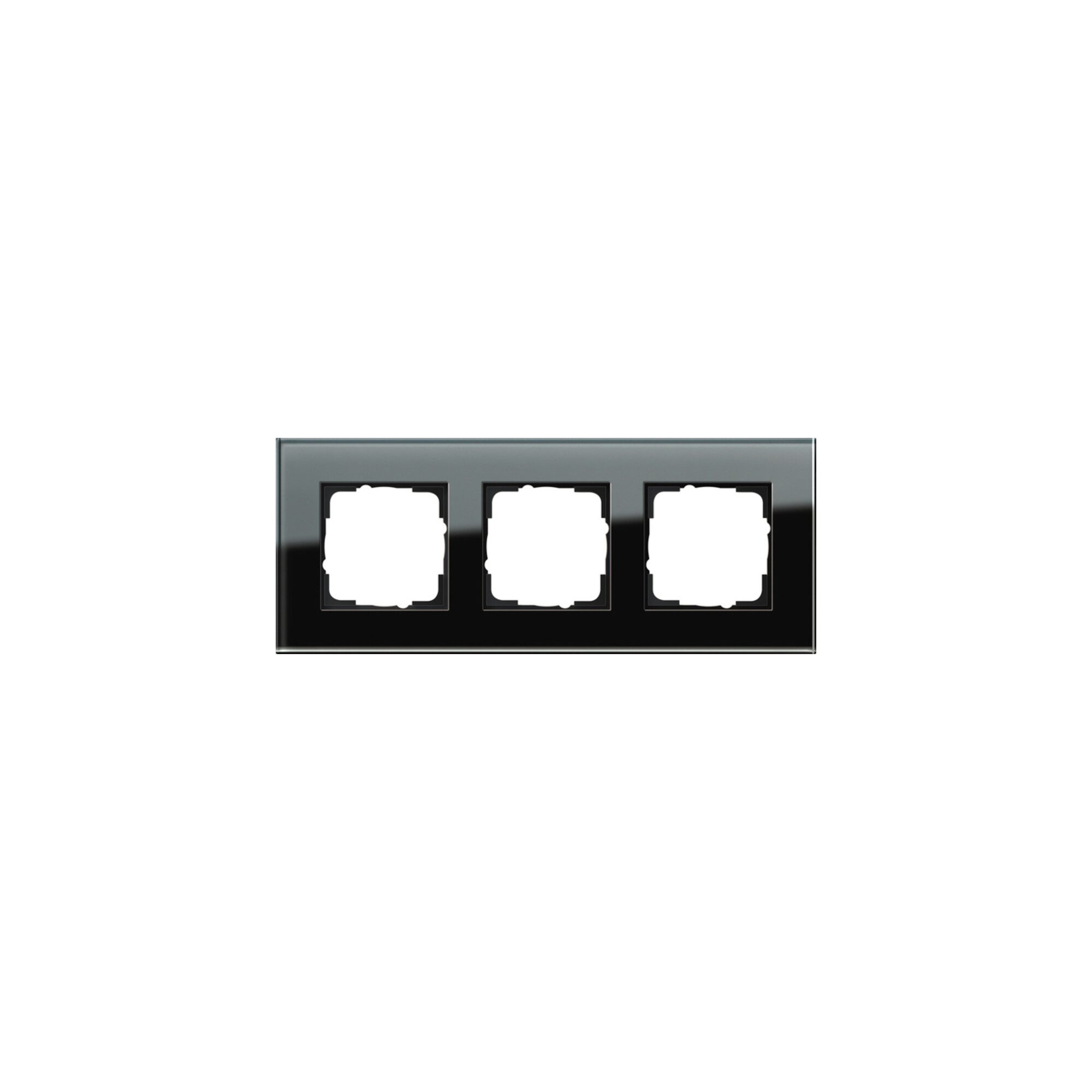 GIRA Gira Abdeckrahmen 3f. sw-glas Esprit 021305 Steckdosenleiste