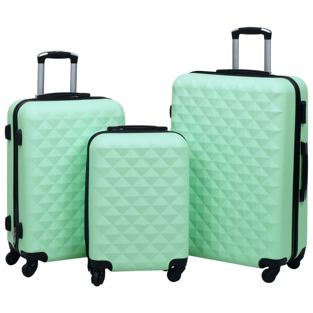 Trolleyset Hartschalen-Trolley-Set 3 Stk. Minzgrün ABS
