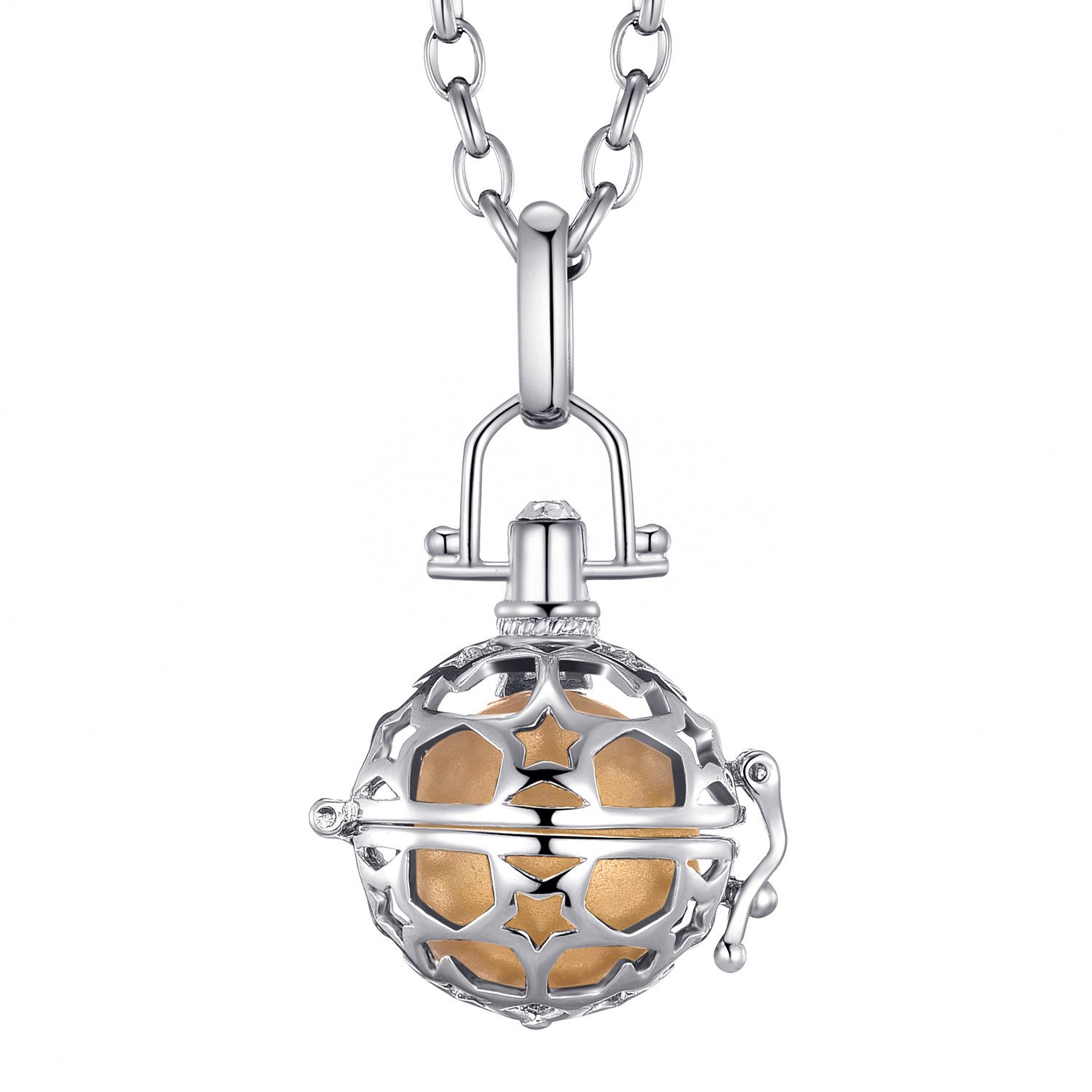 Kette mit Anhänger Morella Halskette mit Anhänger und Klangkugel Zirkonia