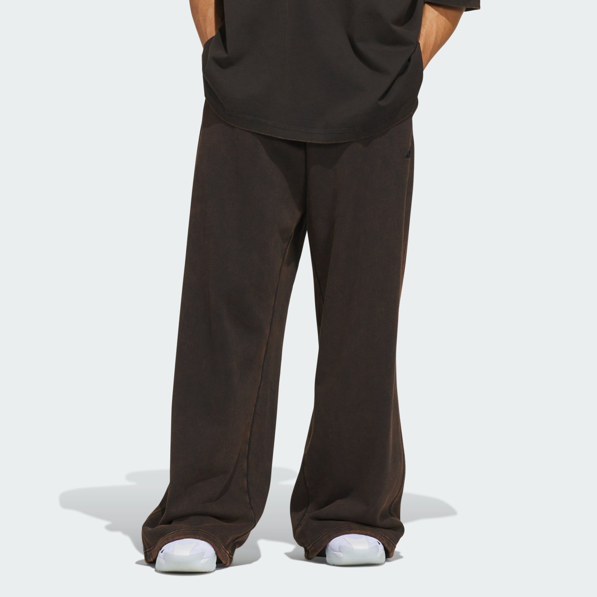adidas Performance Trainingshose ADIDAS BASKETBALLHOSE, WEITES BEIN, WASHED FLEECE (1-tlg)