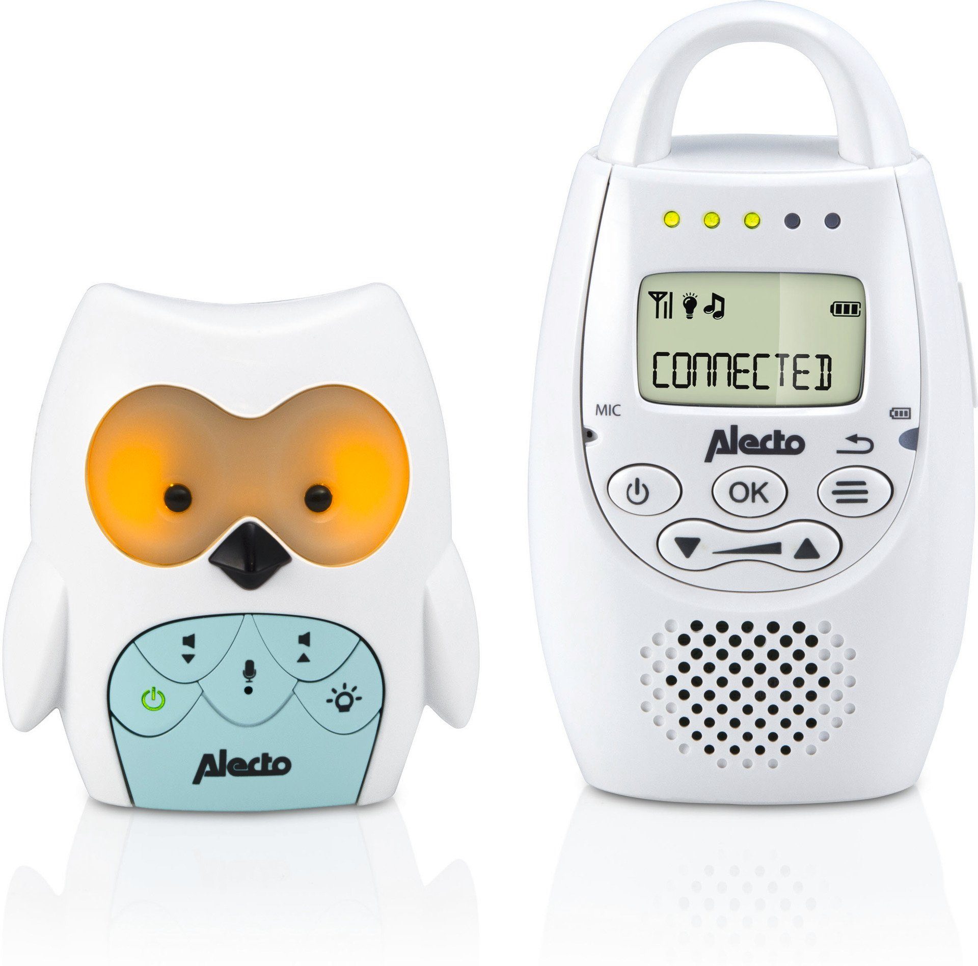Alecto Babyphone DECT mit Eule, DBX-84 Babyphone Gegensprechfunktion