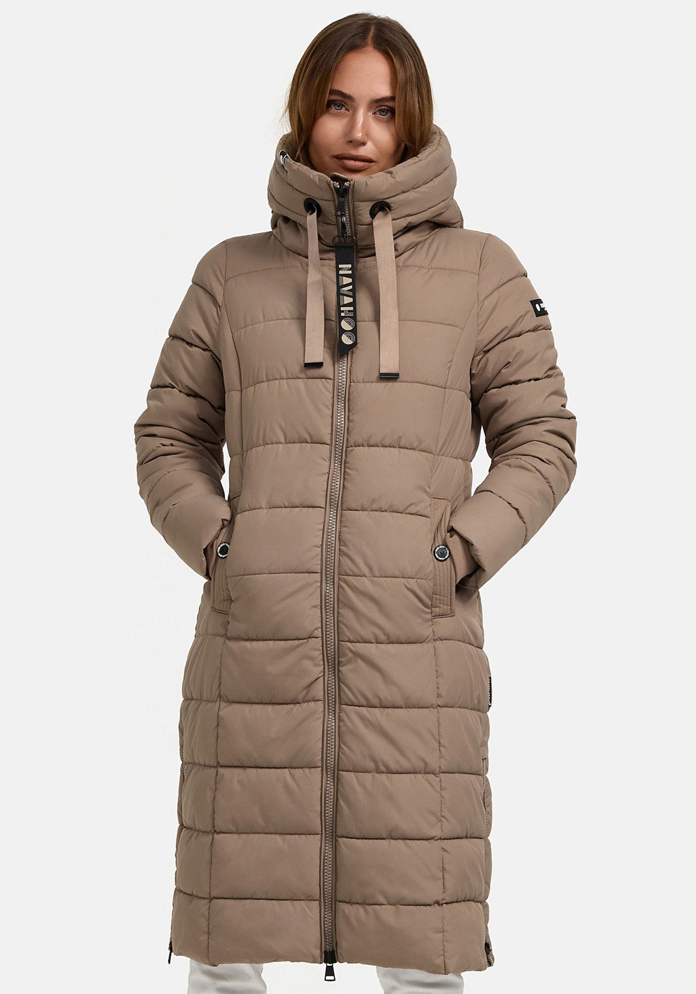 Navahoo Winterjacke Mondmaedchen Extra langer Schnitt mit seitlichen Schlitzen