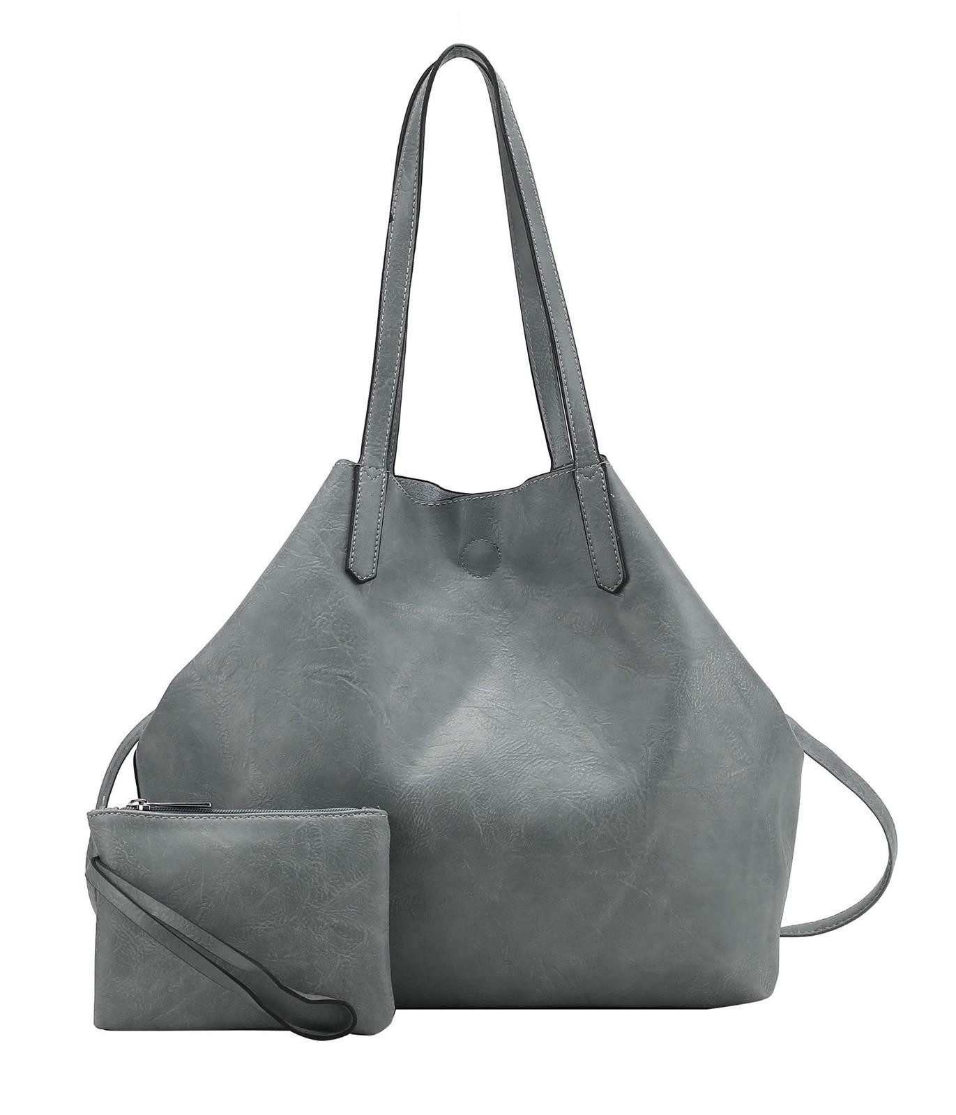 ITALYSHOP24 Schultertasche Damen Tasche SET 2in1 günstig online kaufen