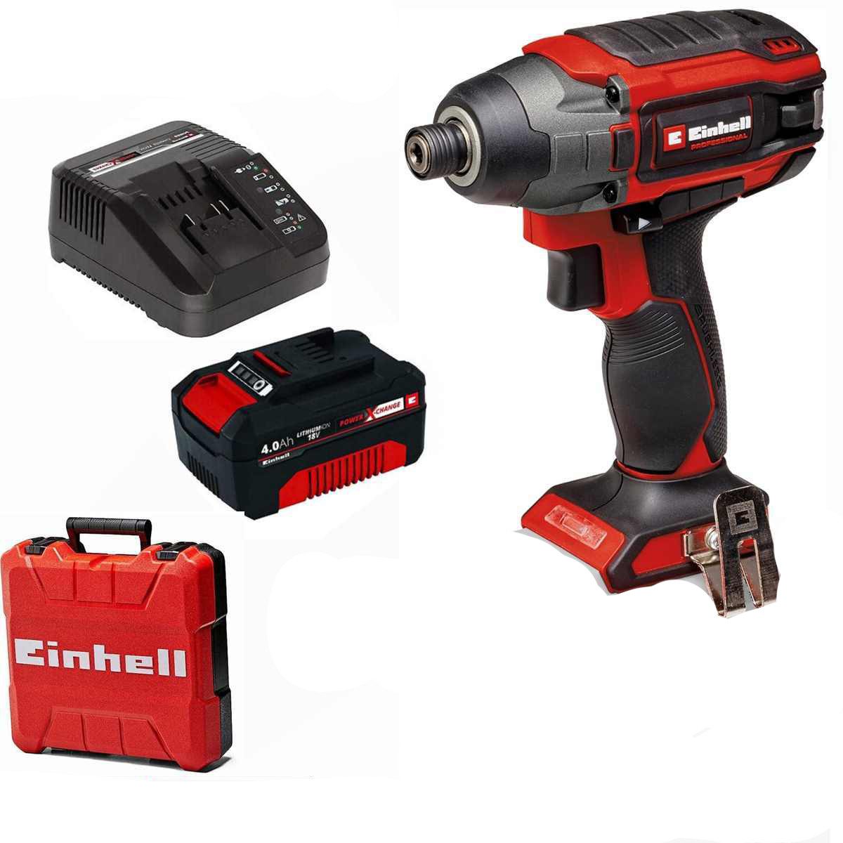 Einhell Akku-Schlagschrauber Prof. Schlagschrauber TP-CI 18/220 Li BLAkku 4.0 Ah Ladegerät Koffer