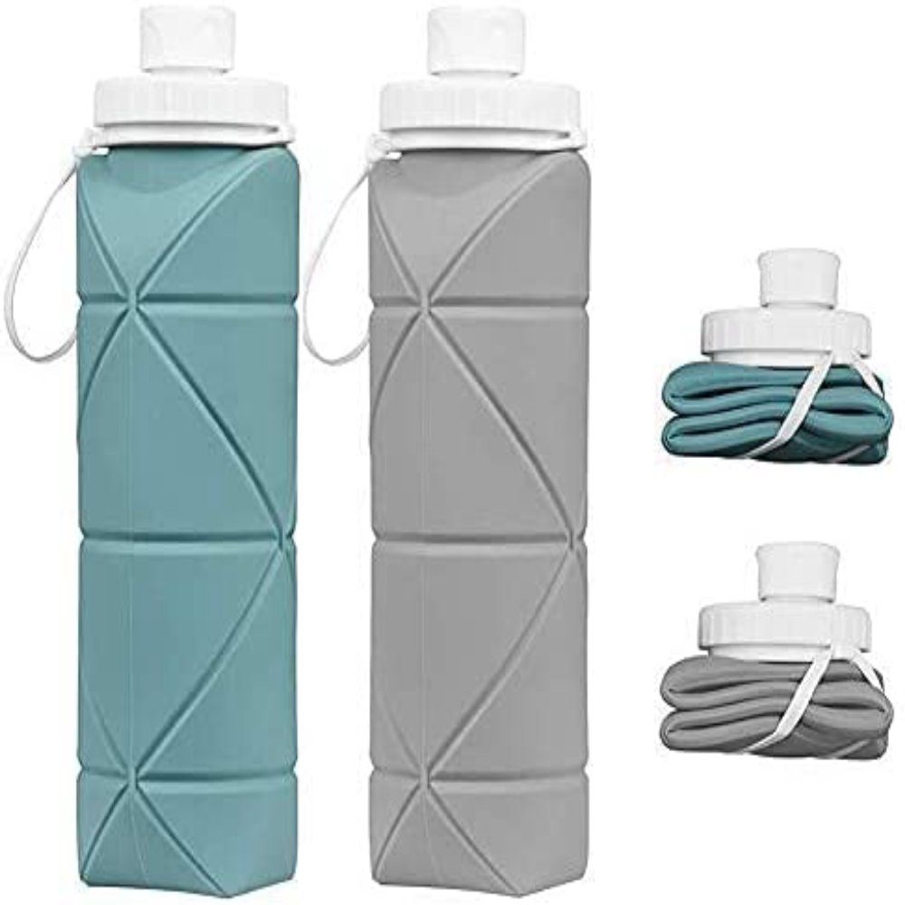 Wasserflasche BPA-Frei, Faltbare Trinkflasche, auslaufsicher Einemgeld Trinkflasche