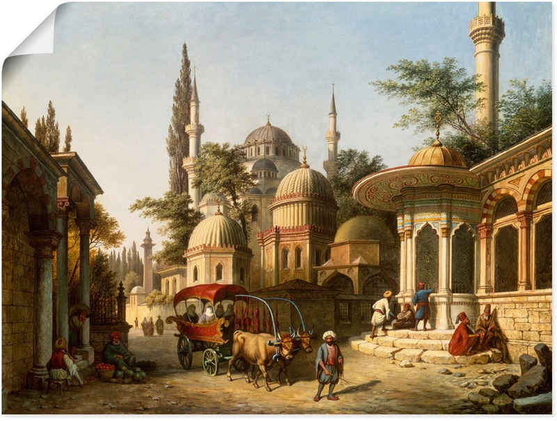 Artland Wandbild Ansicht einer Moschee in Istanbul, Gebäude (1 St), als Alubild, Outdoorbild, Leinwandbild, Poster in verschied. Größen