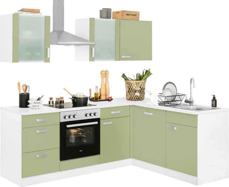 wiho Küchen Winkelküche »Husum«,ohne E-Geräte Stellbreite 220 x 170 cm