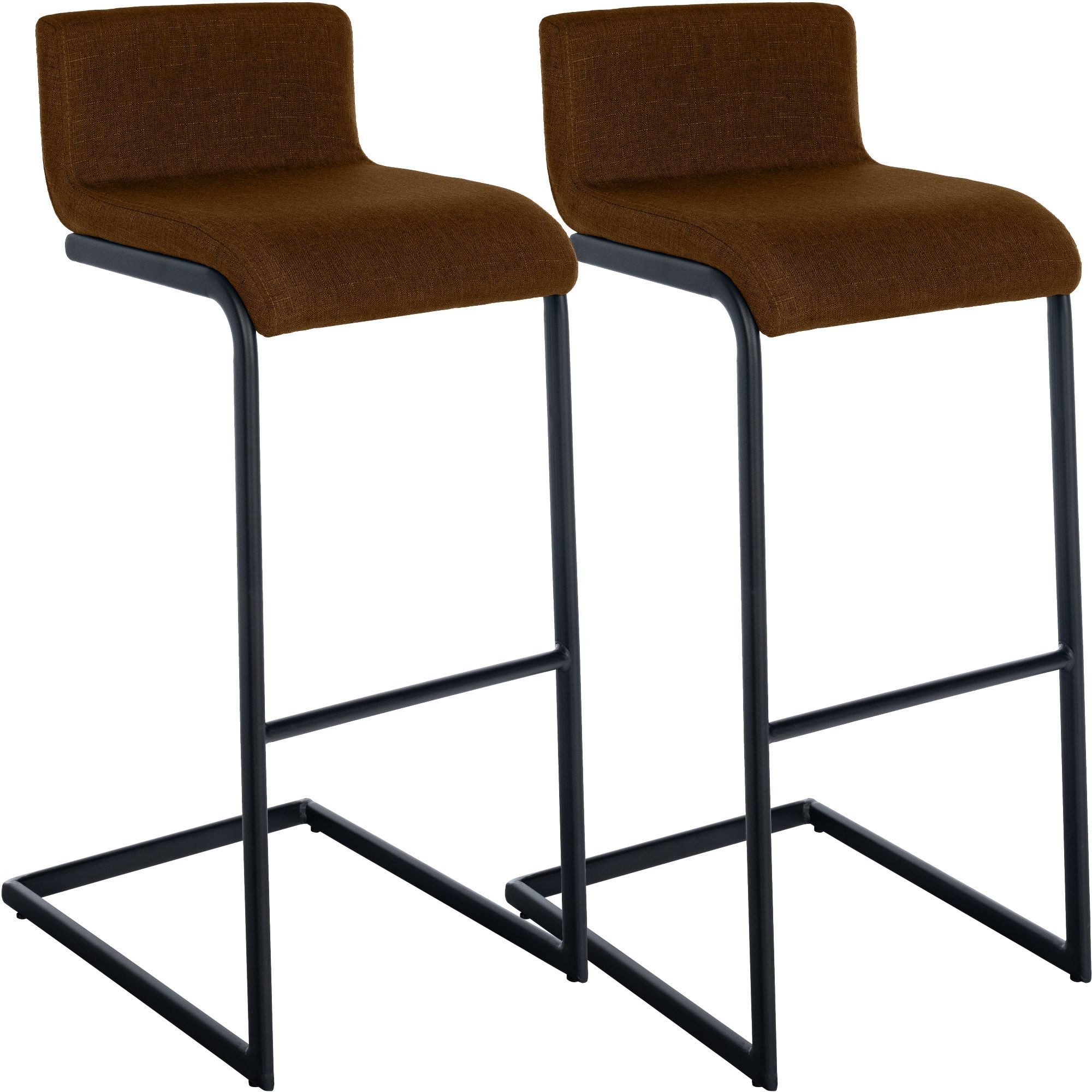 CLP Barhocker Newport (2er Set, 2 St., 2er), Freischwinger, Kunstleder oder Stoffbezug