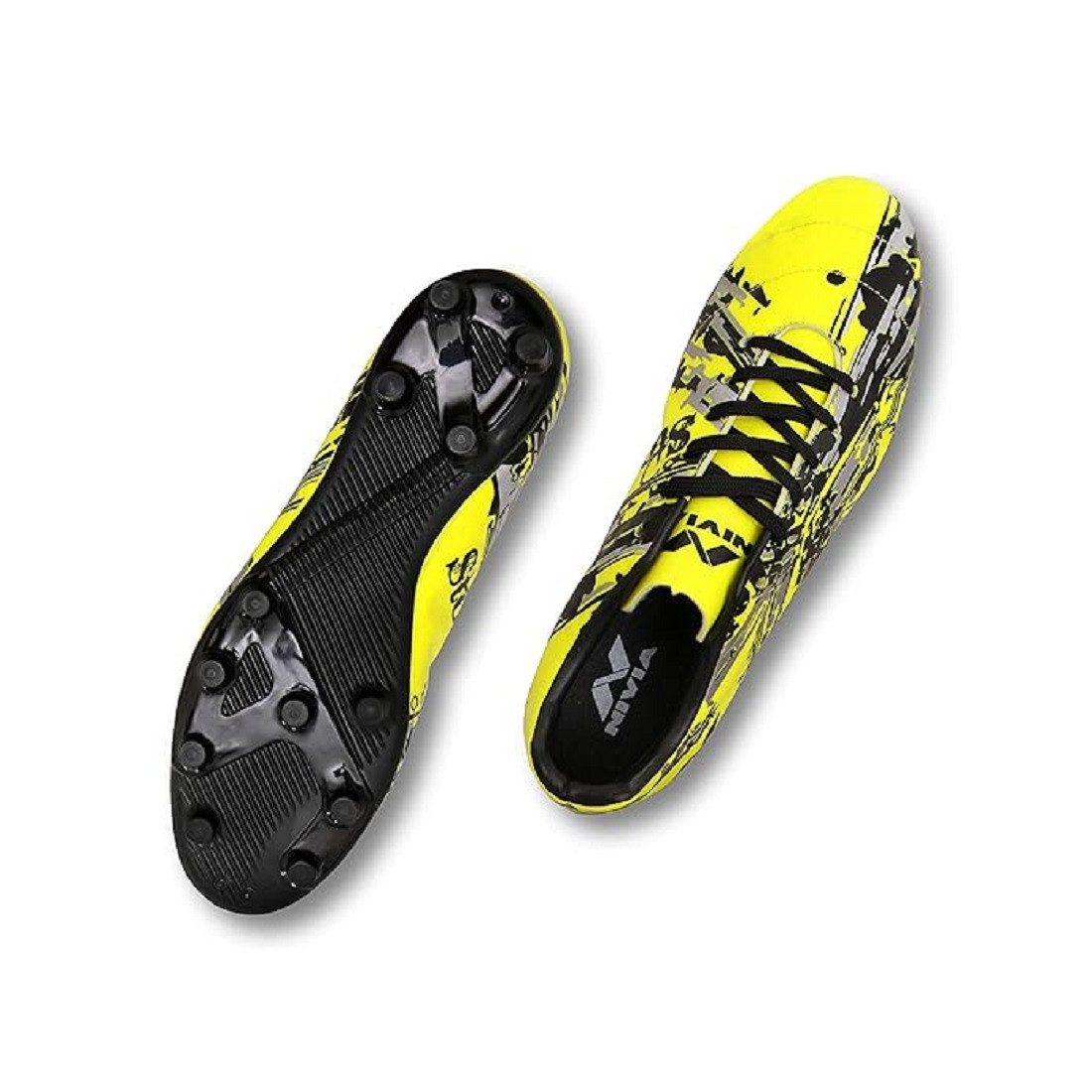 NIVIA Nivia Storm Fußballschuhe, PVC-Kunstleder, TPU-Sohle, Schnürverschluss Fußballschuh (Lieferumfang: 1 Paar Schuhe) Gepolstertes Fußbett