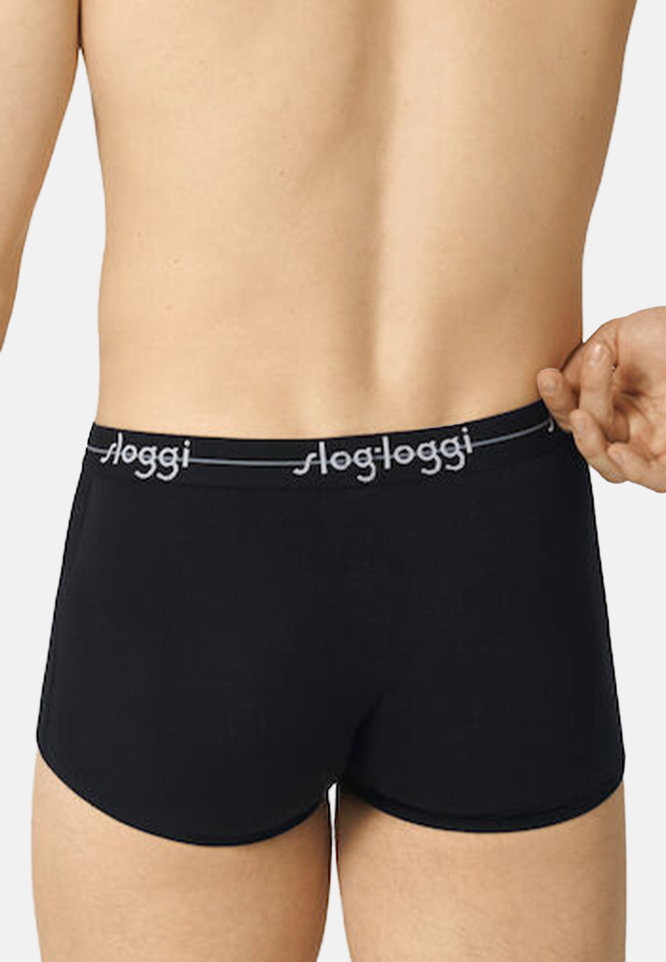 Sloggi Retro 6-St) Pant Taillenband Extra Baumwolle - Pack 6er / weiches Start Schwarz Boxer Ohne Hipster Eingriff - - (Spar-Set