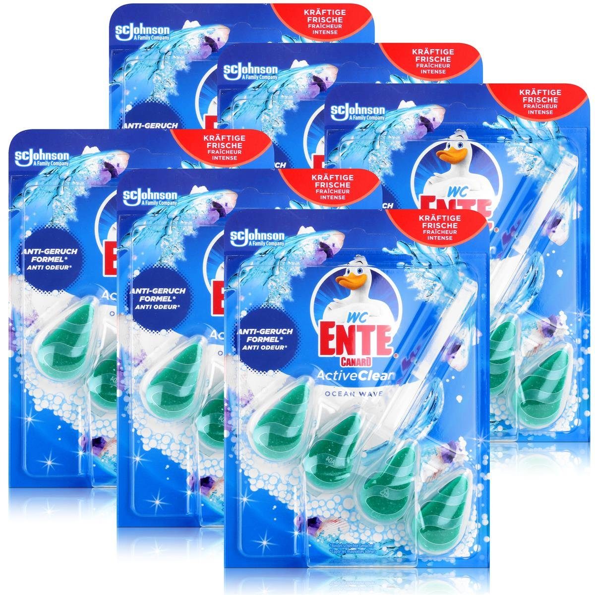 WC Ente ActiveClean Einhänger Ocean Wave 38,6g WC-Frische (6er Pack) WC-Reiniger