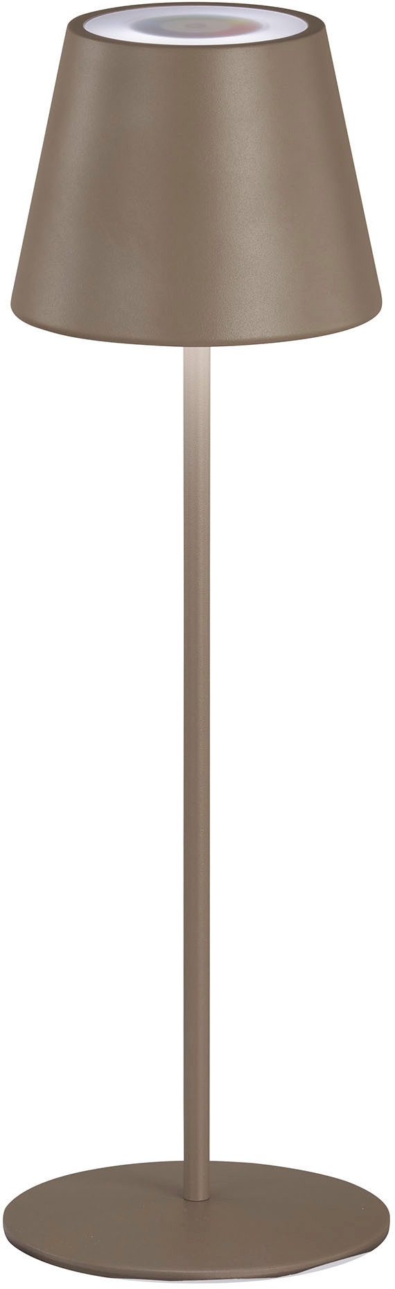 easy! BY FHL Außen-Tischleuchte Cosenza, Dimmfunktion, Farbwechsel, USB-Ladefunktion, LED fest integriert, Warmweiß