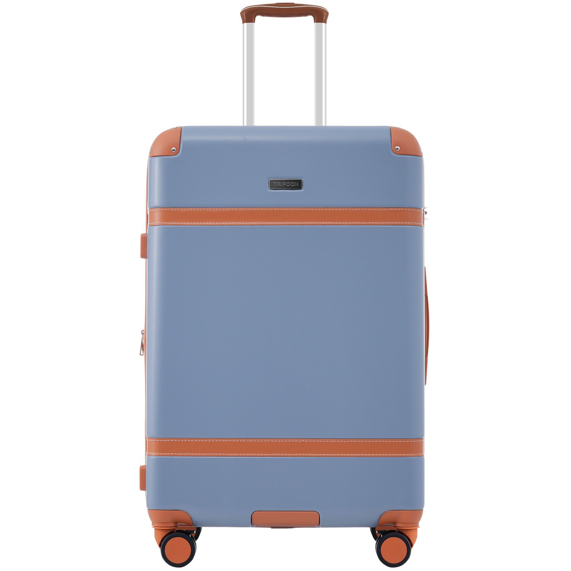 Kofferset Reisekoffer Ulife Handgepäck 4 Blau Zollschloss, TSA ABS-Material, (3 Rollen, Trolleyset tlg)