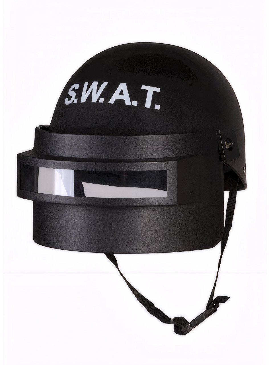 thetru Polizei-Kostüm SWAT Helm mit Visier, Größenverstellbarer Einsatzhelm in der Deluxe-Ausführung