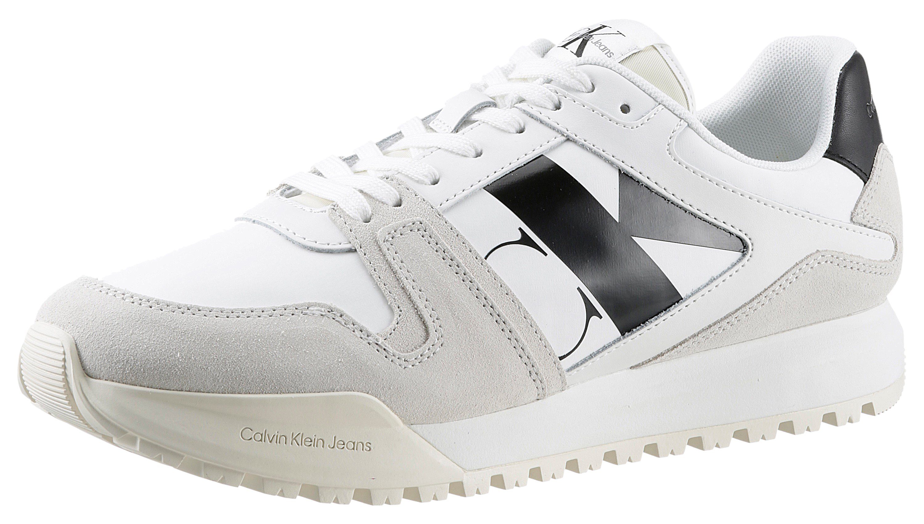 Calvin Klein Jeans TOOTHY RUN LACEUP LOW LTH MIX Sneaker mit Kontrastdetails, Freizeitschuh, Halbschuh, Schnürschuh