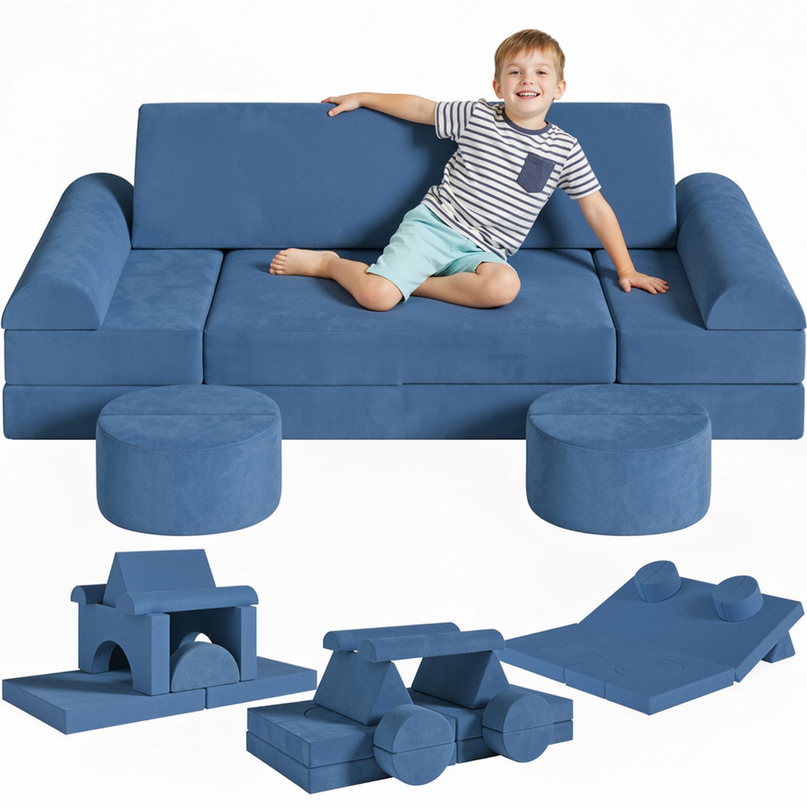 TLGREEN Kindersofa mit 15PCS Modul, Modulare günstig online kaufen