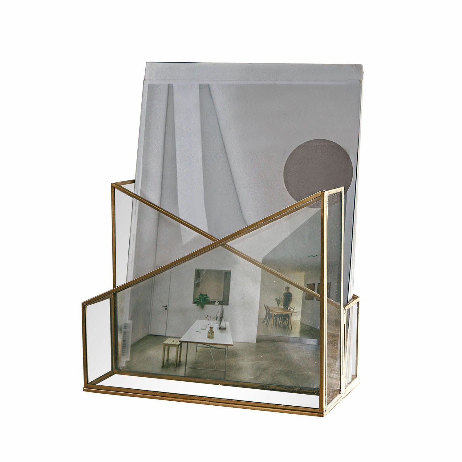 Mirabeau Organizer Zeitschriftenhalter Moselle gold/klar günstig online kaufen