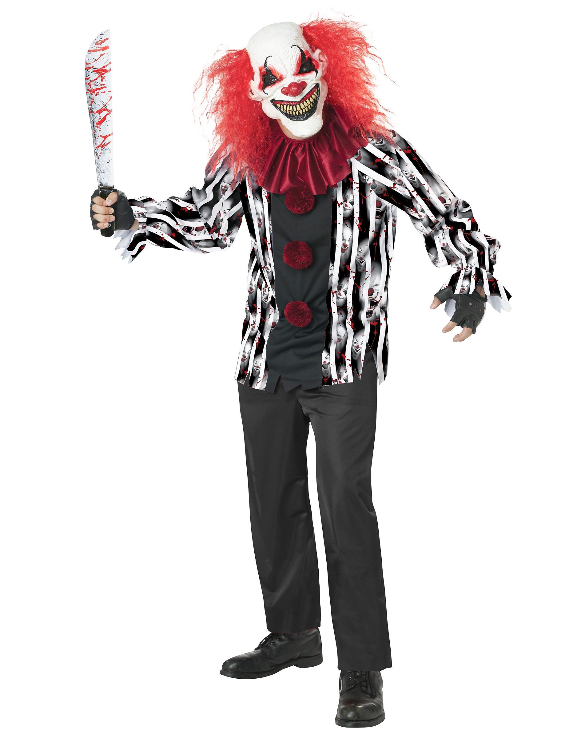 Kostüm Clownkostüm mit Maske, deluxe - Erwachsene