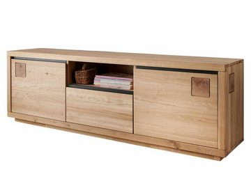 Casamia TV-Board TV Lowboard Massivholz Fernsehschrank B170 H56 cm Porto Wildeiche