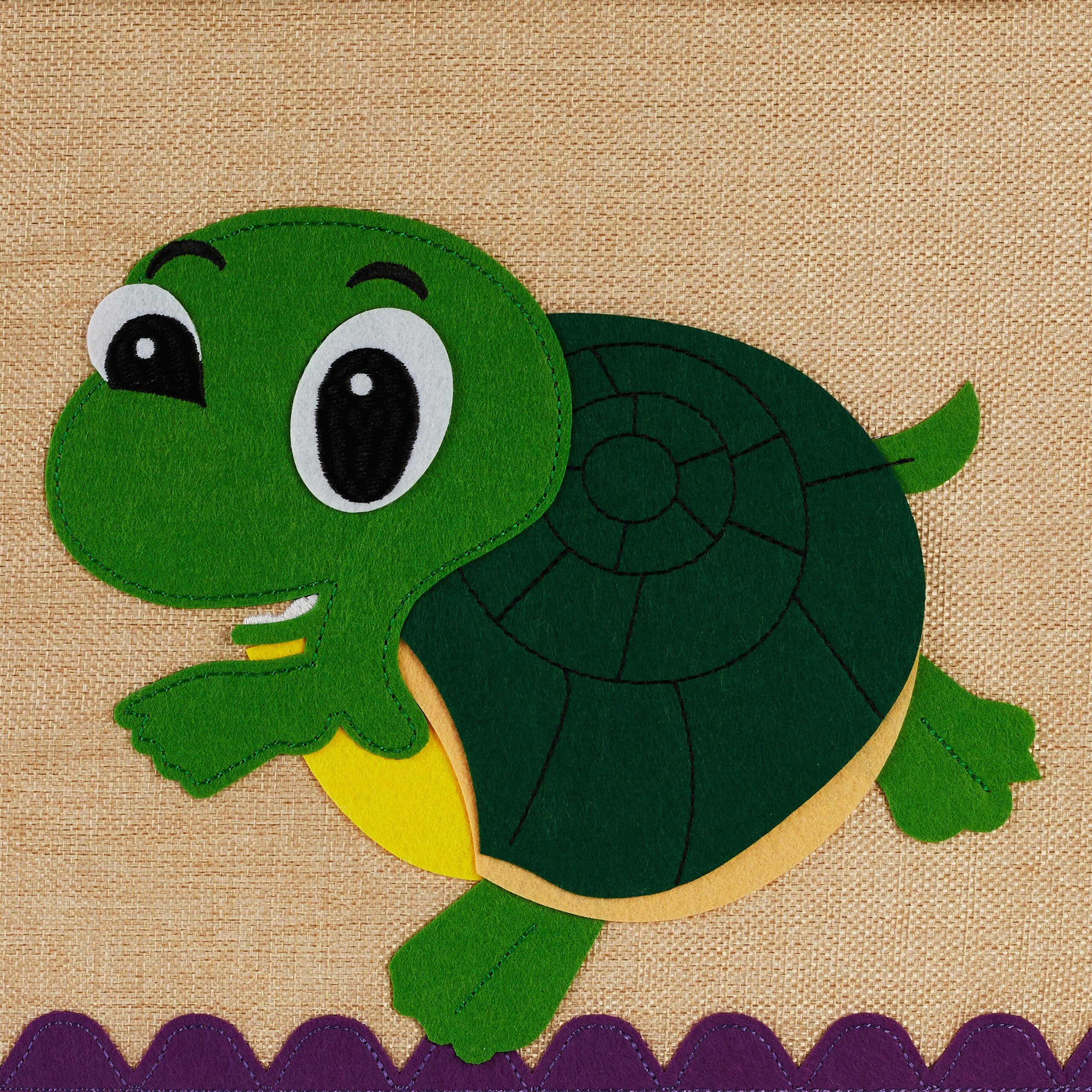 relaxdays Aufbewahrungsbox Aufbewahrungsbox für Schildkröte Kinder, Grün Beige Dunkelgrün