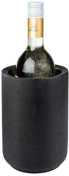 APS Wein- und Sektkühler Element, Maße ca. Ø 12 cm, Höhe 19 cm, Innendurchmesser ca. 9,5 cm, aus Naturstein, für Flaschen und Getränke, auch als Vase einsetzbar