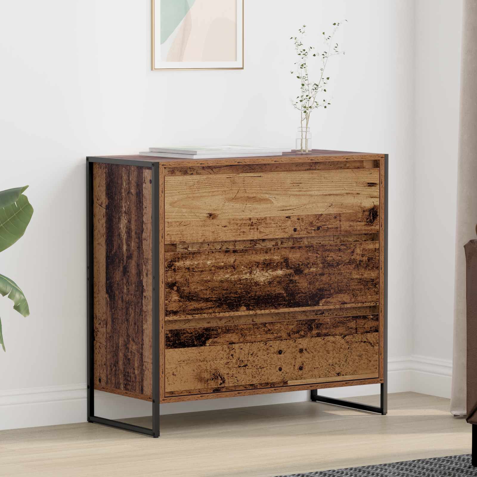vidaXL Sideboard Sideboard Altholz 79 x 36 x 75.5 cm Holzwerkstoff (1 St)