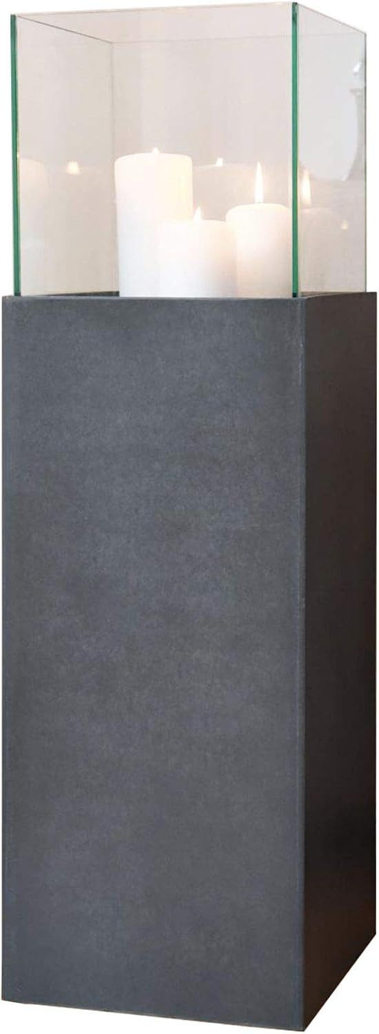 VIVANNO Bodenwindlicht Fiberzement CANDELA Rechteckig - Anthrazit Matt (1 S günstig online kaufen