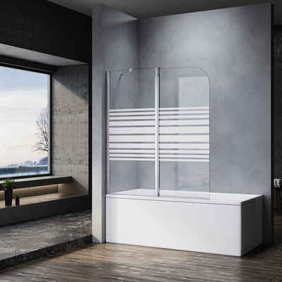 SONNI Badewannenaufsatz »Duschwand für Badewanne«, Einscheibensicherheitsglas mit Nano Beschichtung, 120x140 cm, für Badezimmer, faltbar