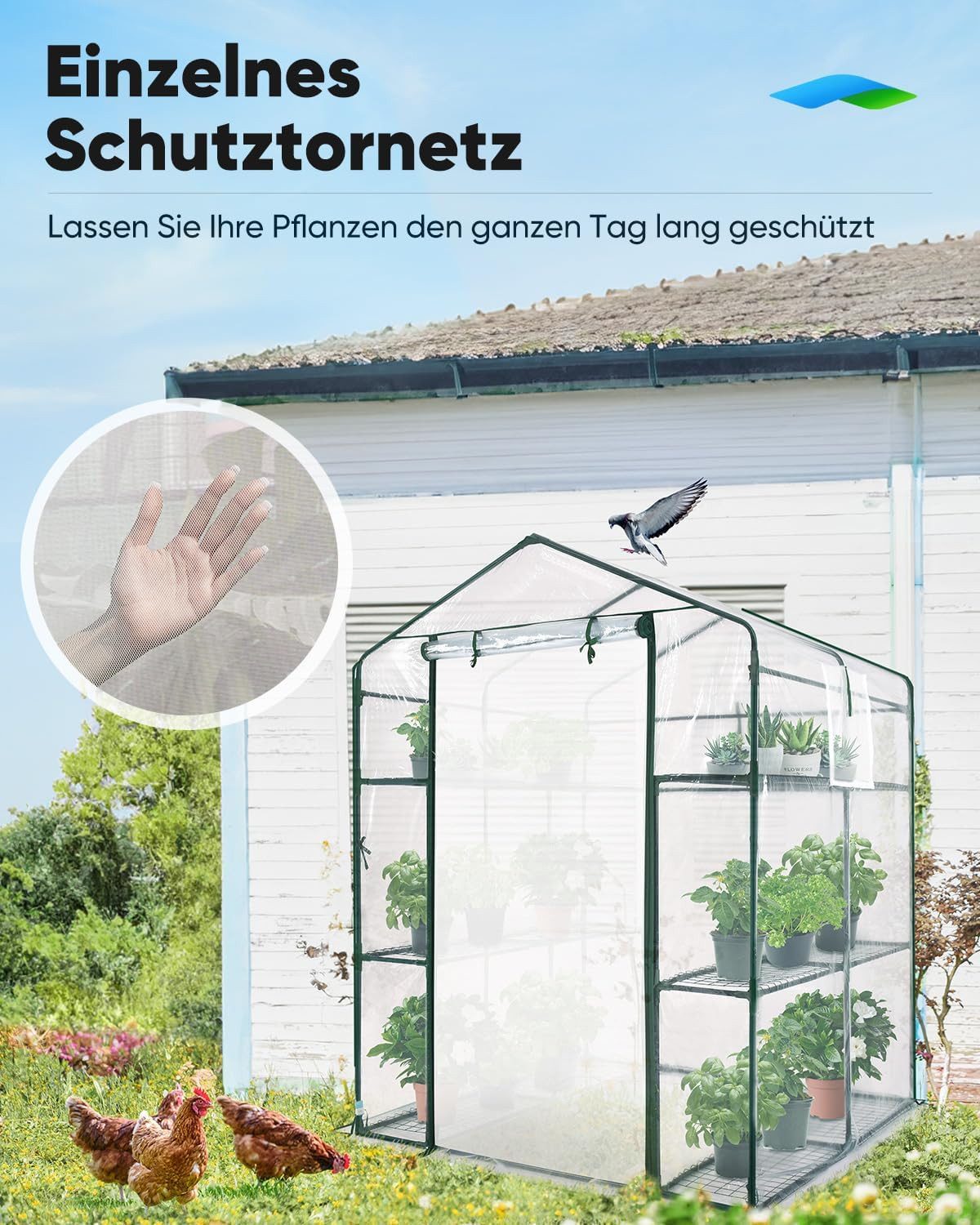 DOTMALL Tomatengewächshaus Gewächshaus...