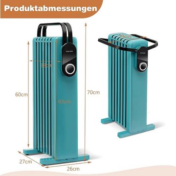 KOMFOTTEU Ölradiator, 3 Heizstufen, 5-35℃, 1500 W