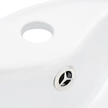 vidaXL Waschbecken Waschbecken mit Überlauf 36 x 13 cm Keramik Weiß
