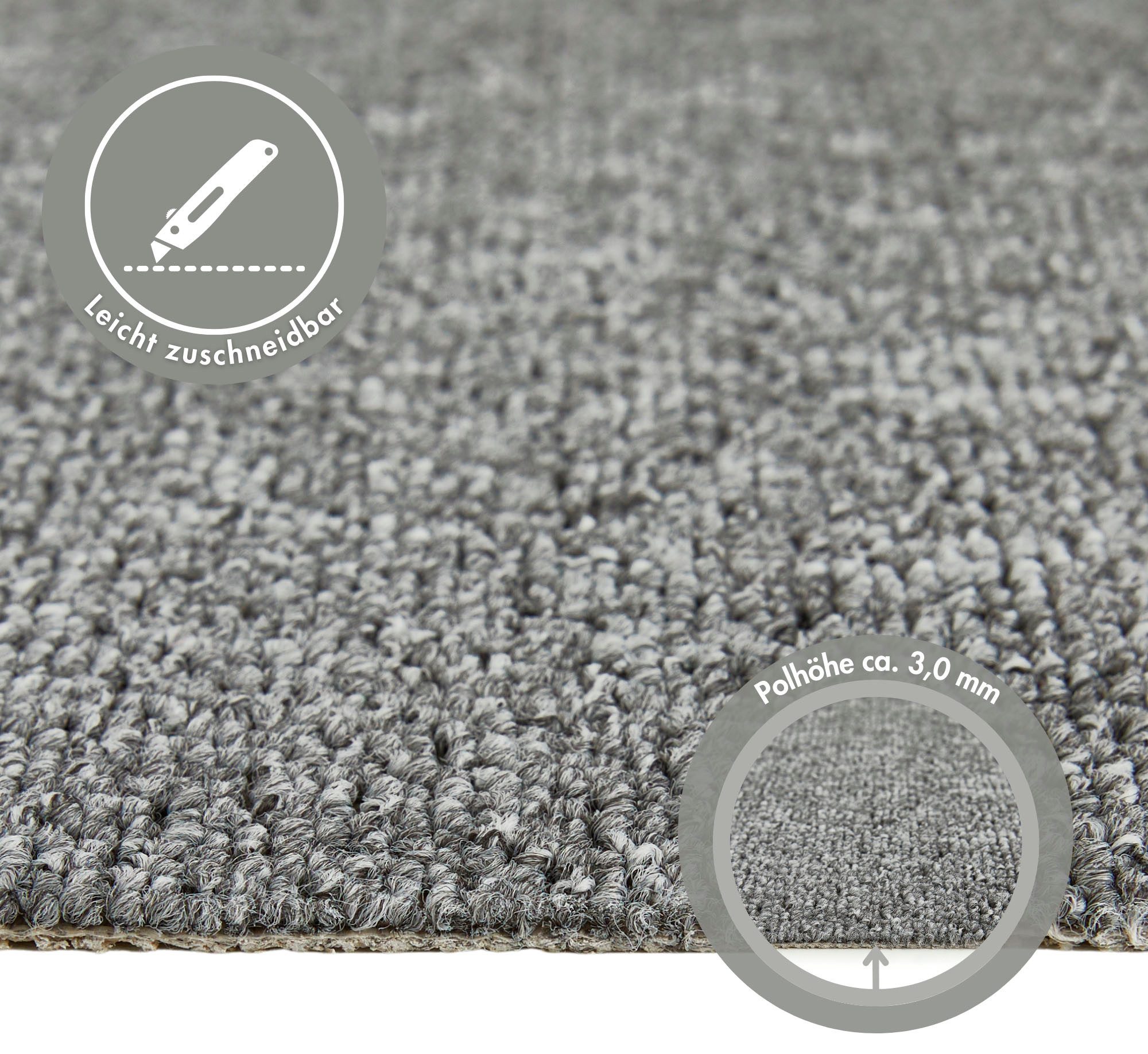 Andiamo Teppichboden Rambo, Feinschlinge, Made in Netherlands, rechteckig, Höhe: 4,5 mm, meliert, Breite 400 cm oder 500 cm, strapazierfähig & pflegeleicht