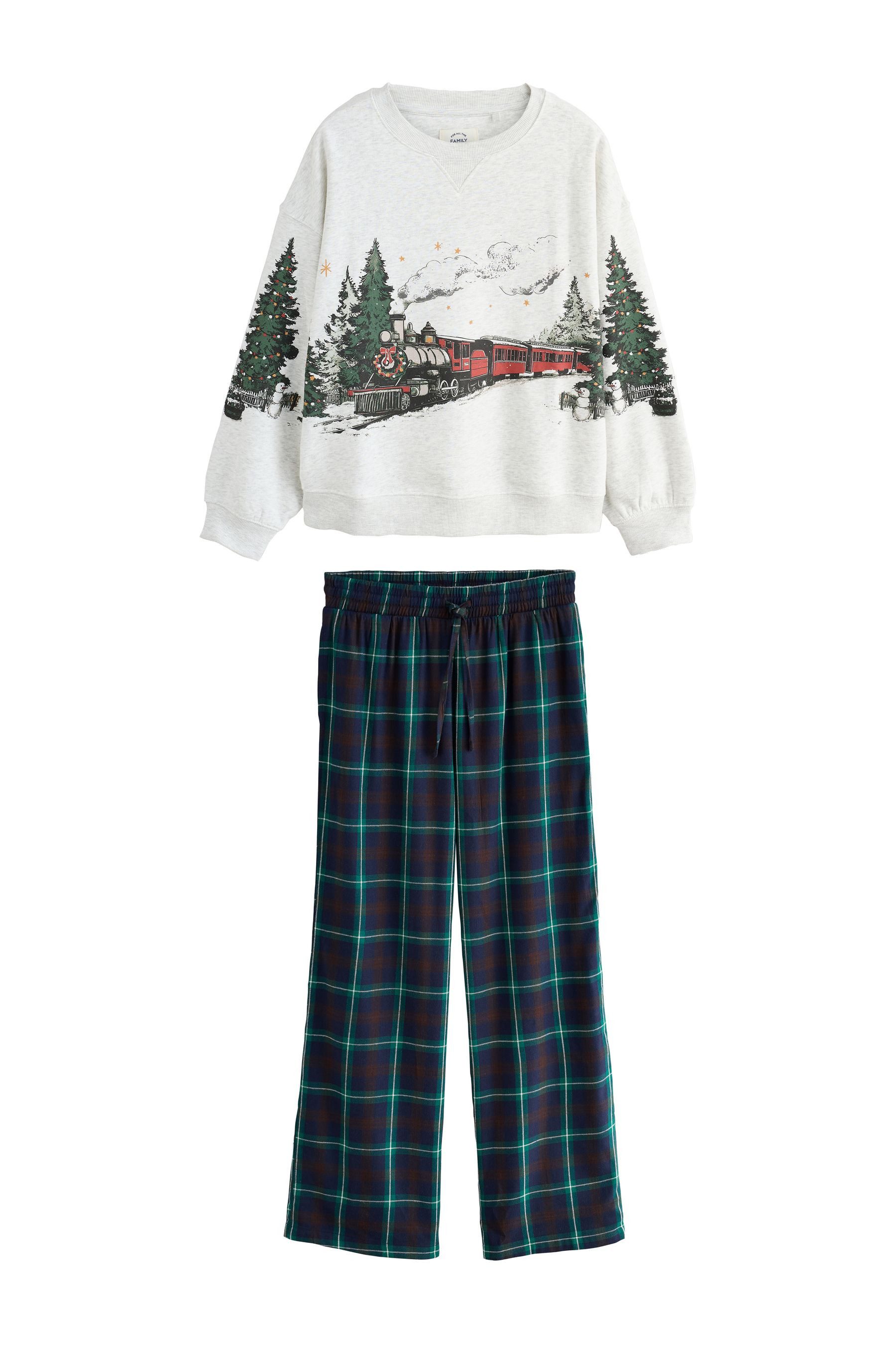 Next Pyjama Weihnachtlicher Flanell-Schlafanzug mit (2 tlg)
