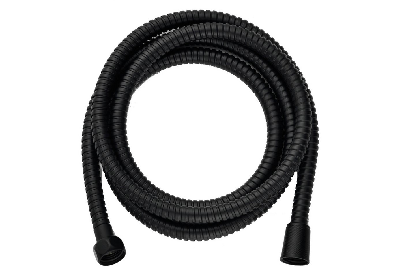 Sanixa Brauseschlauch Qualitäts Duschschlauch Edelstahl schwarz 200 cm, (Verdrehschutz, 1 St., Wasserspareinsatz herausnehmbar), für Handbrause Duschbrause Standart Anschluss