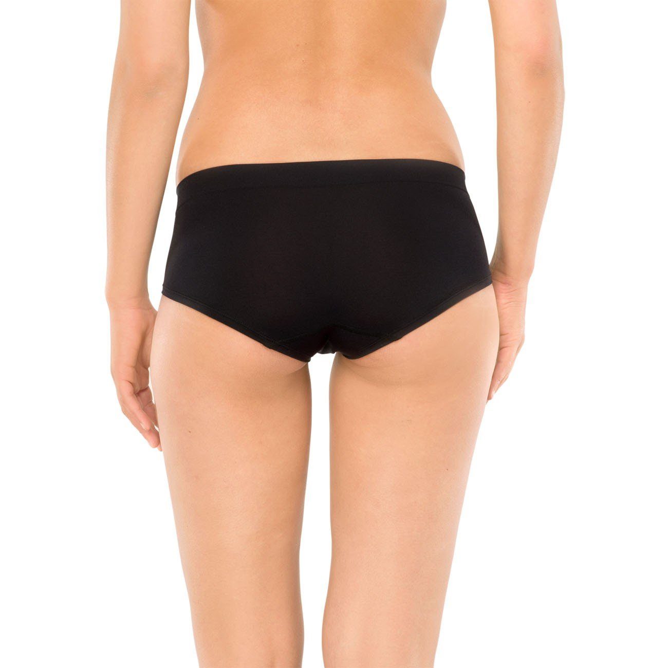 Slip Damen 1-St., Unterhose ohne nahtlos schwarz Short störende (Set, Slip Set) Seamless Schiesser Nähte
