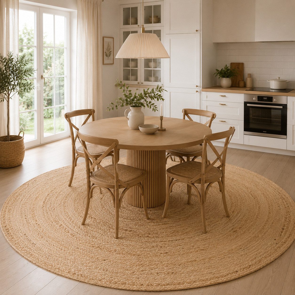 Pergamon Sisalteppich Naturfaser Teppich Jute Salsa Natur Rund, Rund, Höhe: 8 mm