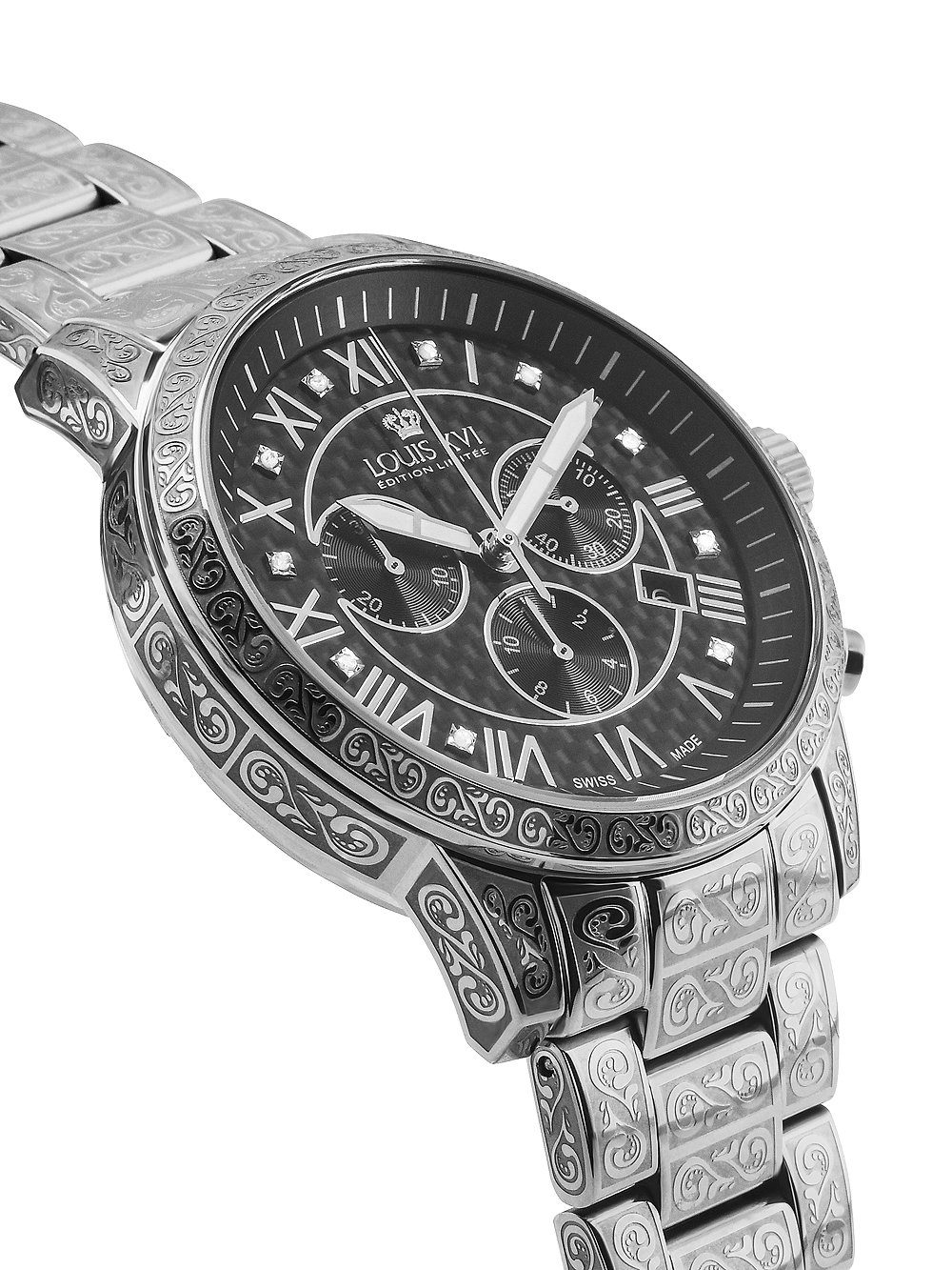 LOUIS XVI Quarzuhr Louis XVI LXVI1019 Palais Royale Chronograph Herrenuhr 43mm 5ATM Louis XVI LXVI1019 Palais Royale Chronograph Herrenuhr 43mm 5ATM