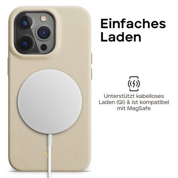 wiiuka Smartphone-Hülle skiin MACARON Handyhülle für iPhone 13 Pro Max, Handgefertigt - Deutsches Leder, Premium Case