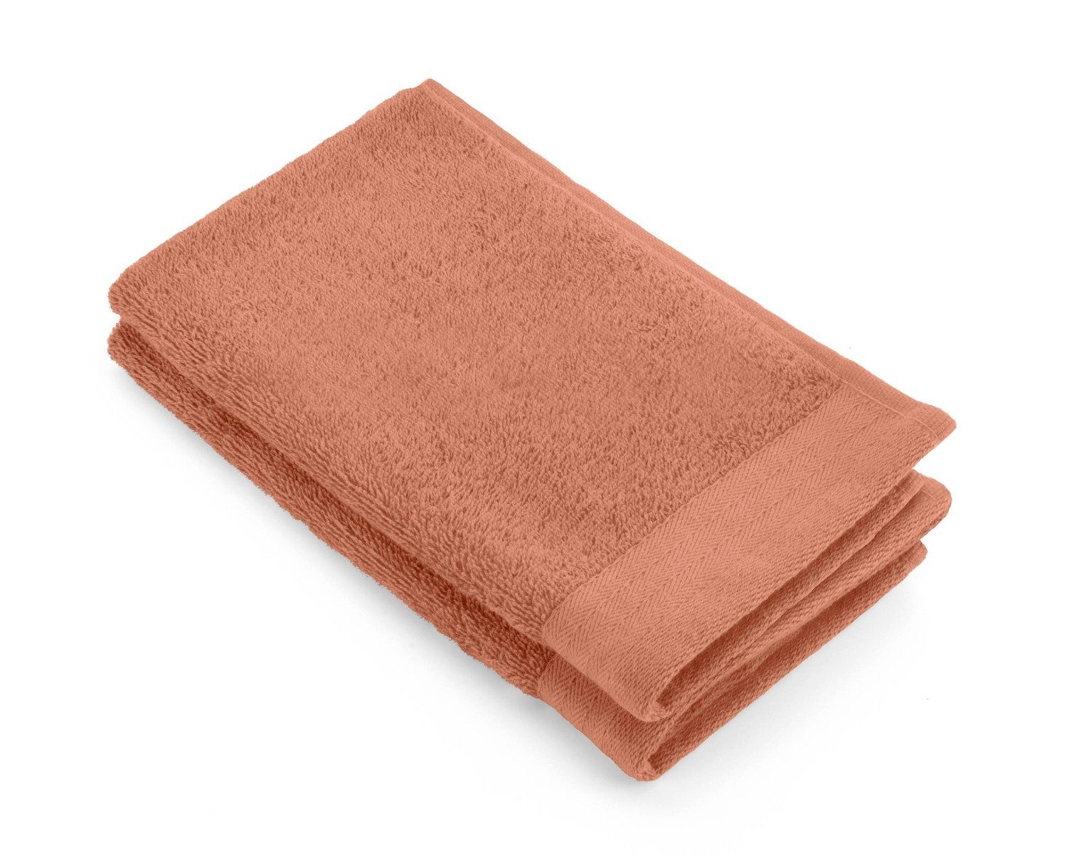 cm, Soft Baumwolle Cotton Gästetuch Walra - 30x50 Handtuch (1-St) 2x Terrakotta