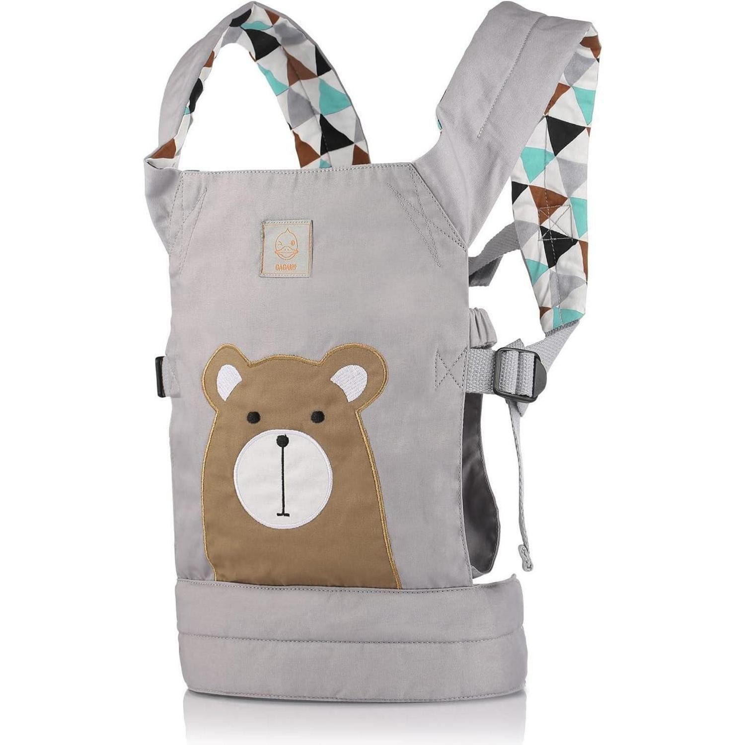 LuxusKollektion Puppen Tragetasche Puppentrage Baby Puppenzubehör Vorne Hinten Baumwolle Braunbär