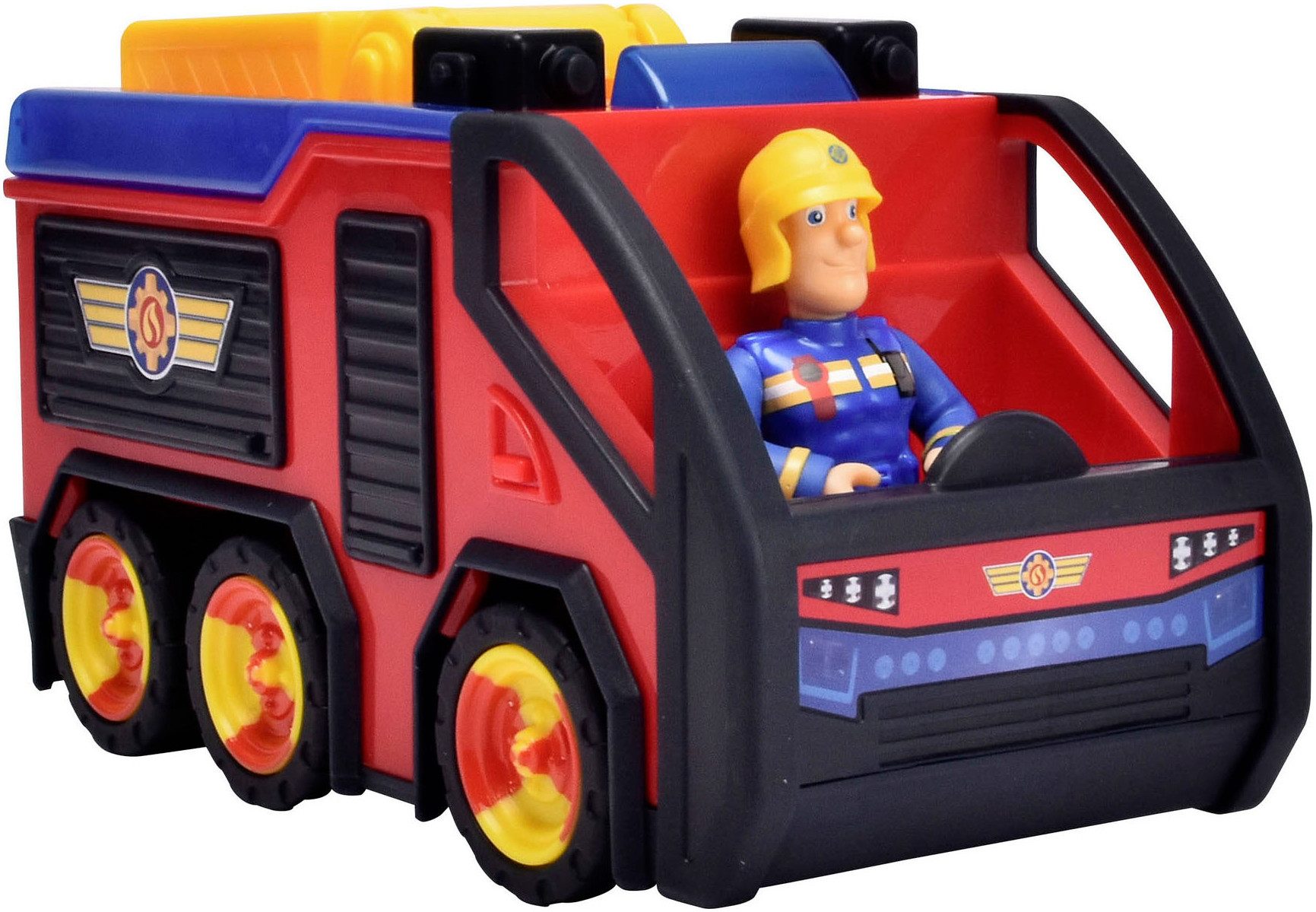 SIMBA Spielzeug-Feuerwehr Feuerwehrmann Sam Junior Jupiter Neue Version, mit beweglicher Figur