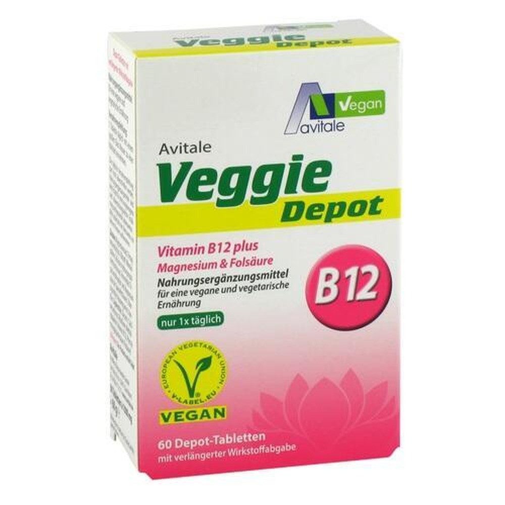Avitale GmbH VEGGIE Depot Vitamin B12+Magnesium+Folsäure Tabl. 60 Stück Tabletten