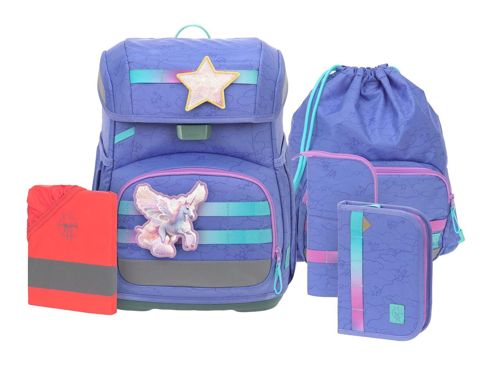 LÄSSIG Schulranzen School Set 7-teilig (Set, 6-tlg)