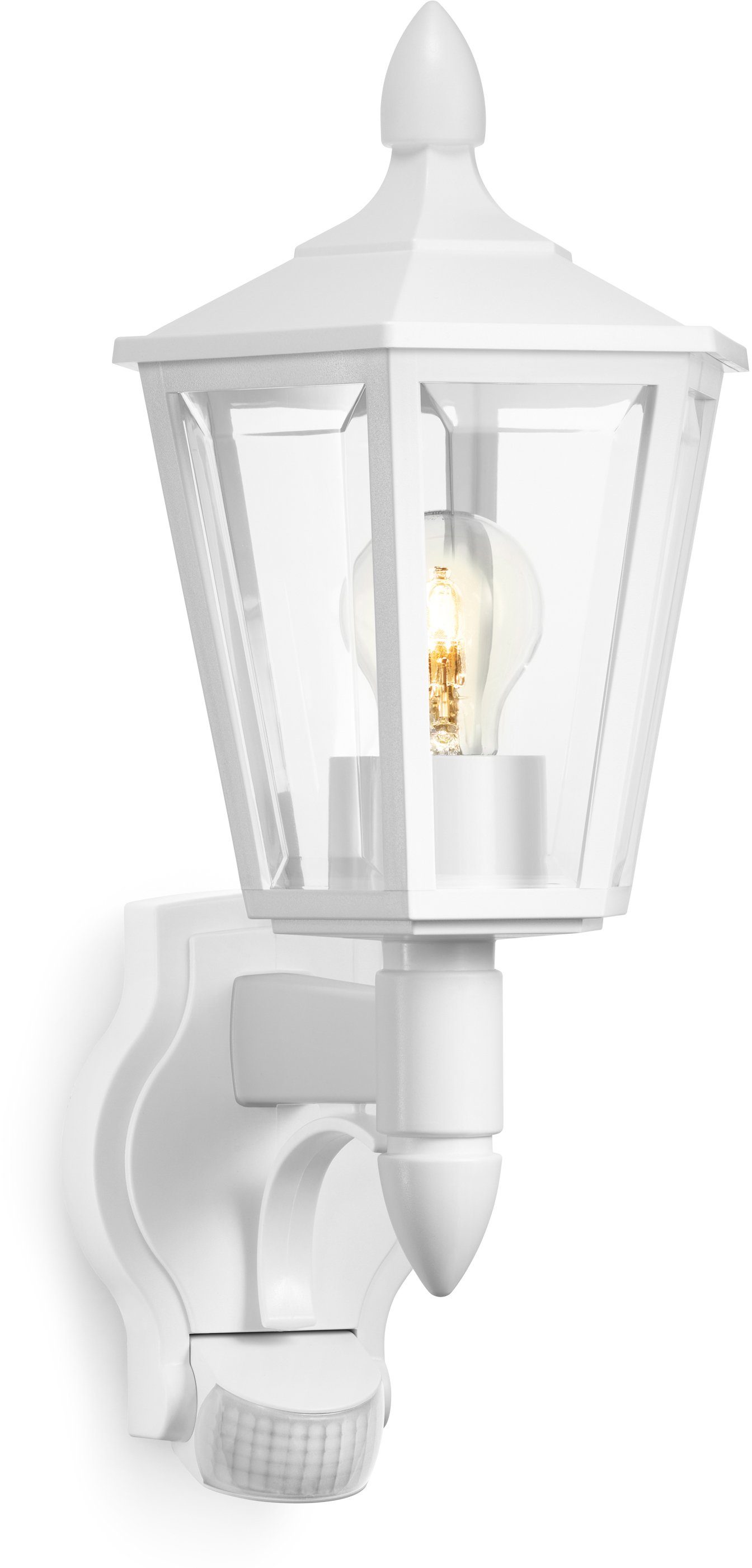 steinel Außen-Wandleuchte L 15, Bewegungsmelder, Leuchtdauer einstellbar, Tageslichtsensor, Leuchtmittel wechselbar
